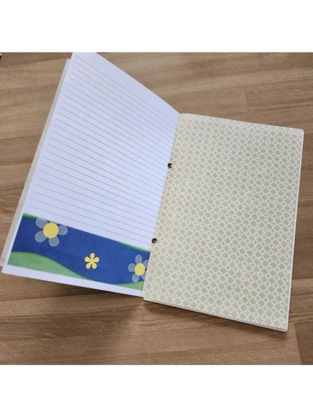 Green Garden Theme Junk Journal Booklet Blank Handmade 8.5 x 5.5